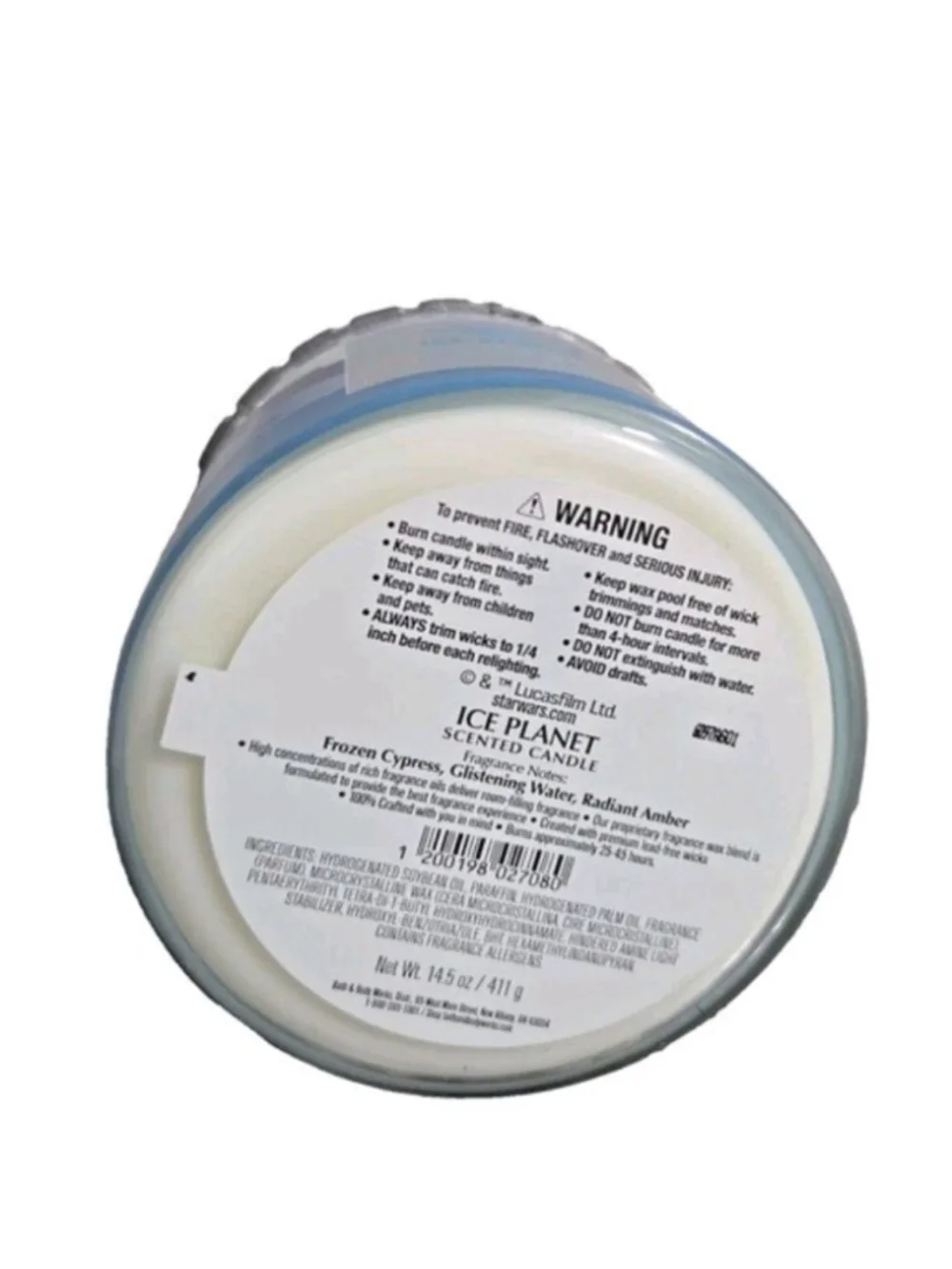 B&BW Star Wars Mandolorian Grogu Ice Planet Special Lid 3 Wick Candle NEW